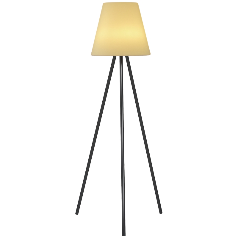 Outsunny Lampadaire d'extérieur trépied solaire sans fil avec batterie rechargeable par USB, luminosité réglable
