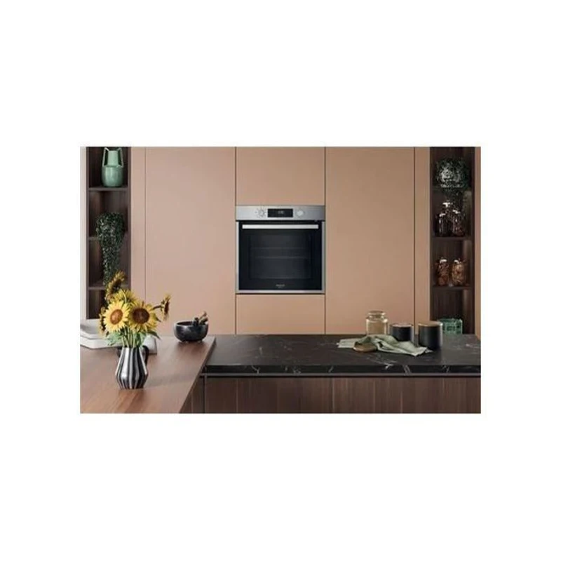 Four encastrable - Pyrolyse hydrolyse - Chaleur tournante - HOTPOINT - HAO5540PX - Inox - 71 L - A++