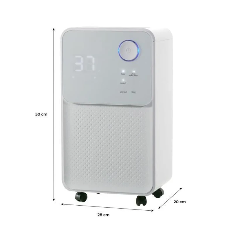 Déshumidificateur d'air électrique OCEANIC - Extraction 12 litres/jour - Fonction seche-linge - Affichage LED