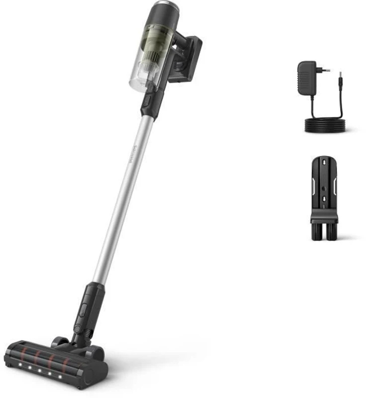 Aspirateur balai sans fil - PHILIPS - XC3033/01 - Série 3000 - batterie lithium-ion 25.2V - balai a LED - Vert Cargo