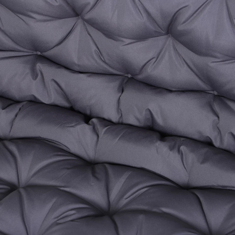 Outsunny Coussin Matelas Assise Dossier pour Banc de Jardin balancelle canapé 2 Places Grand Confort 132 x 110 x 10 cm Gris