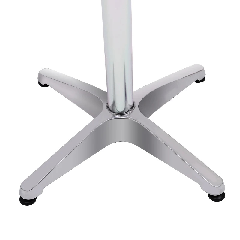 HOMCOM Table de Bar Table de Cuisine Salle à Manger Mange-debout Hauteur réglable Plateau INOX