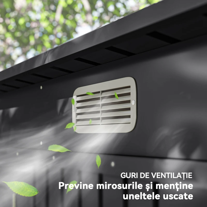 Outsunny Sopron Gradina 8×4 ft – Otel Galvanizat pentru Depozitare(m-7)