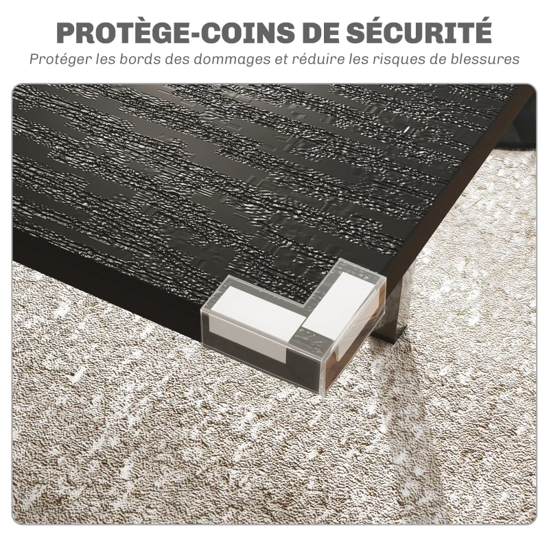 HOMCOM Table à manger extensible de 4 à 6 personnes, pieds en acier, pour petits espaces, salle à manger, noir