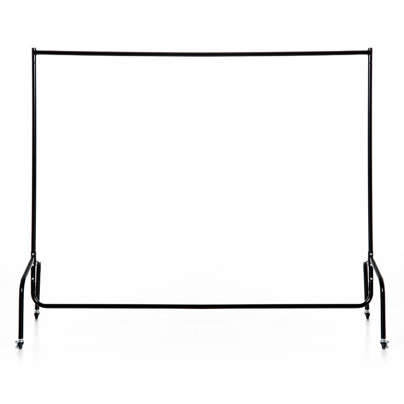 HOMCOM Portant à Vêtements avec Roulettes Tringle a Vêtement solide Charge 140 Kg 180 x 60 x 170 cm Porte-Manteau en acier noir
