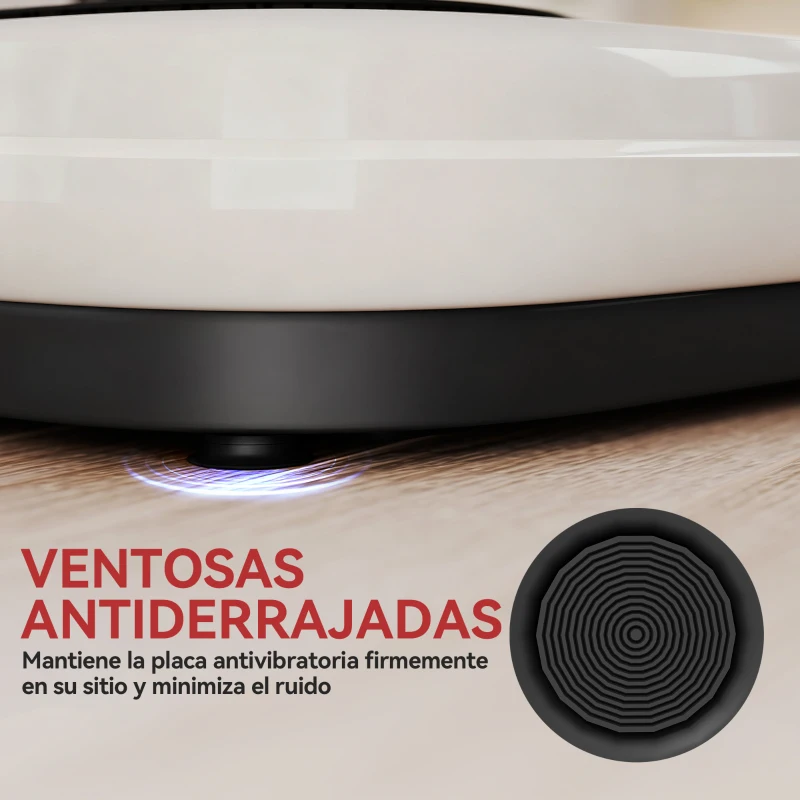 SPORTNOW Plataforma Vibratoria con 50 Velocidades 3 Programas Pantalla LED Mando a Distancia Bandas Elásticas Ejercicio en Casa