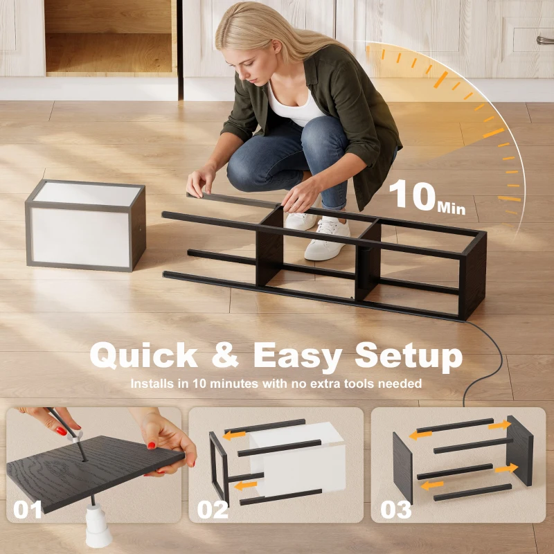 HOMCOM Lámpara de Pie con Estantes, Luz Regulable, Interruptor de Pedal y Puertos USB, Negro