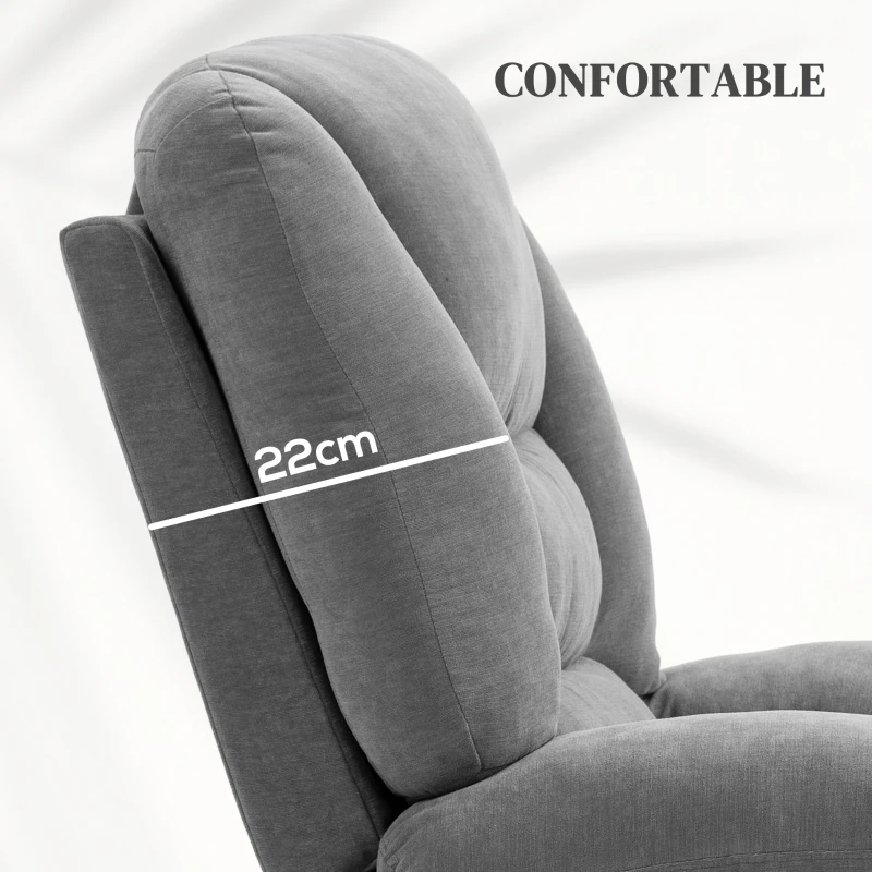 HOMCOM Fauteuil releveur relax électrique, fonction massage et chaleur, inclinaison réglable, repose-pied, télécommandes, gris