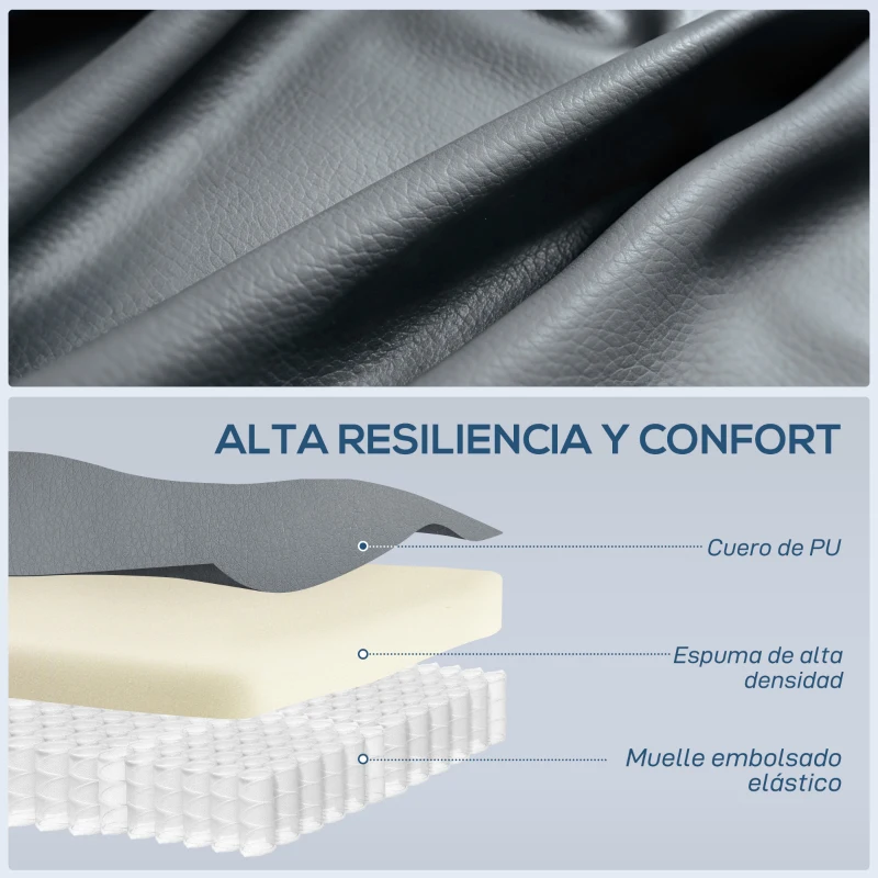 HOMCOM Sillón de Masaje Giratorio Sillón Relax Reclinable con 8 Puntos de Masaje Función de Calefacción 82x99x103 cm Gris