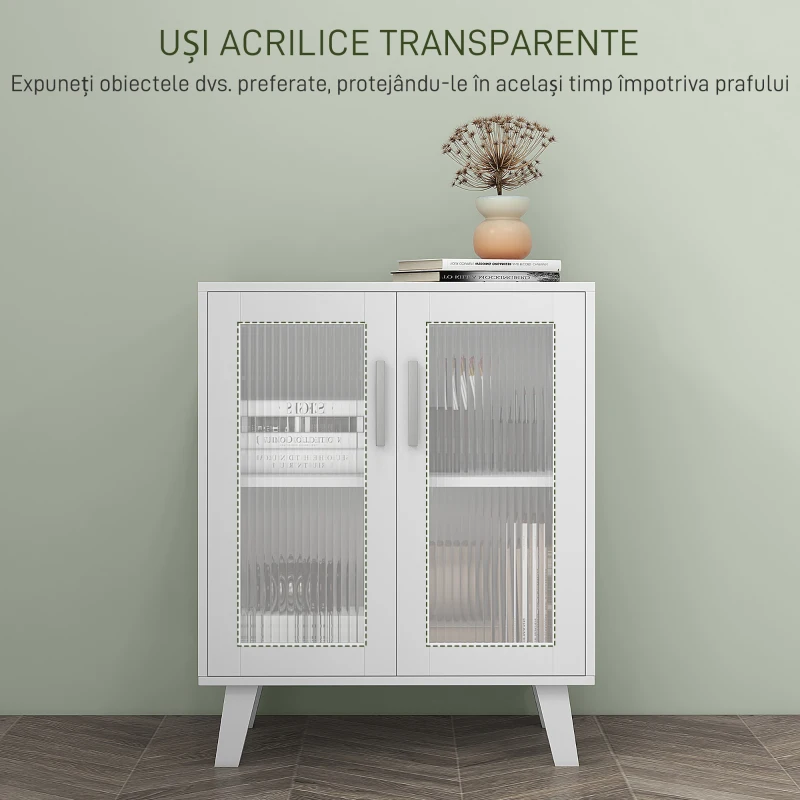 Homcom Dulap Depozitare Modern cu 2 Usi Duble