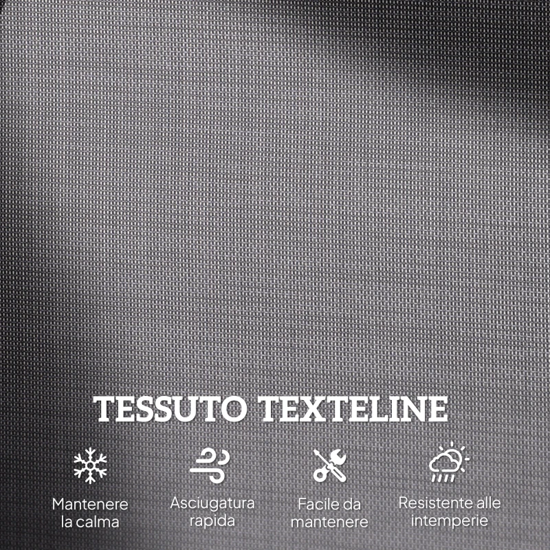 Outsunny Panchina a Dondolo 2 Posti da Giardino in Metallo e Tessuto a Rete, 120x70x85 cm, Grigio