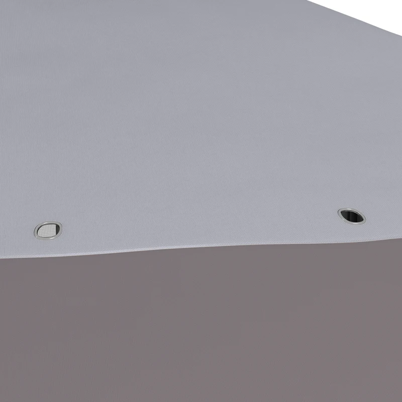 Outsunny Tenda Dobrável Pop-up com Altura Ajustável Proteção UV50+ Telhado Duplo e Redes Mosquiteiras 4x4x2,8 m Cinzento Claro