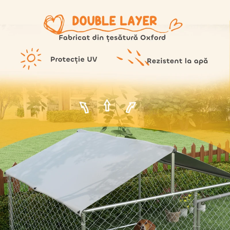 PawHut Cusca de Exterior pentru Caini, Loc de Joaca pentru Caini(m-6)