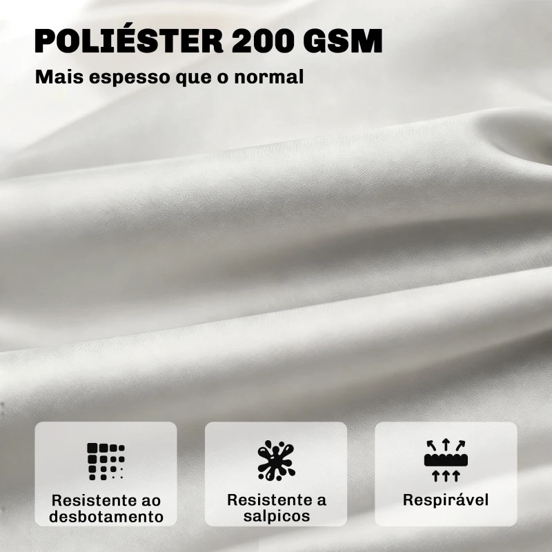Outsunny Almofada para Banco de Jardim com Encosto Enchimento Espesso e Fitas de Fixação para Interior e Exterior 150x98x8 cm Cinza