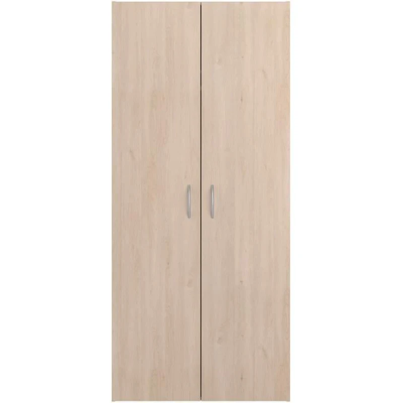 Armoire - EASY LIFE -  Décor Chene clair - 2 portes battantes - L80,2 x H180 x P49,7cm - PARISOT