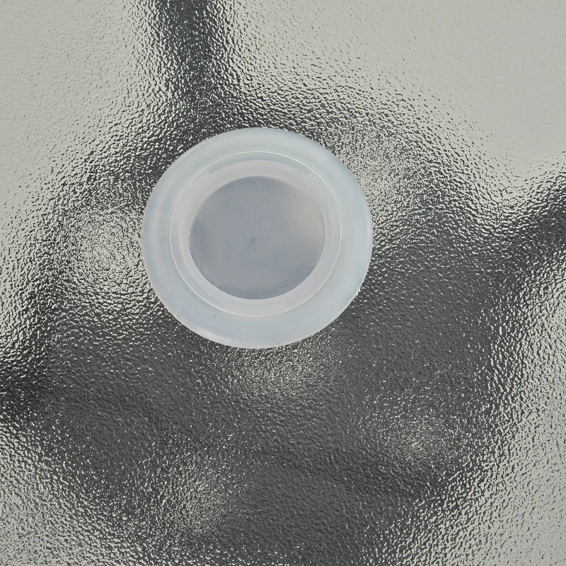 Outsunny 80 cm Round Garden Dining Table with Parasol Hole for 4, Outdoor Coffee Bistro End Side Table with Tempered Glass Top and Steel Frame for Patio, Porch, Black