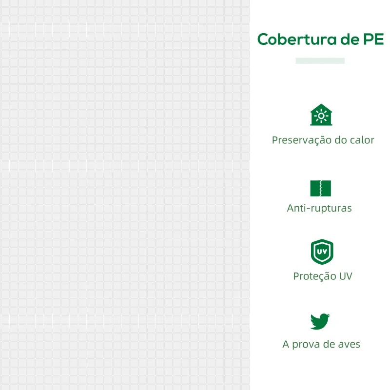 Outsunny Estufa 119x60x60cm Estufa de Jardim com 2 Janelas Enroláveis para Cultivo de Plantas Verduras Flores Branco Translúcido