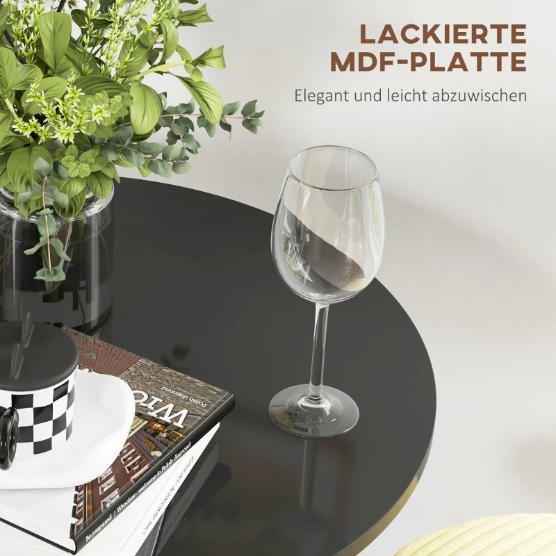 HOMCOM Bartisch Stehtisch, Tisch für 2 Personen, 70 x 70 x 102 cm, Schwarz