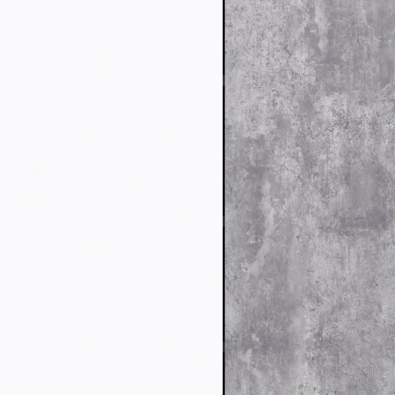 Armoire a chaussures MISCA - Style contemporain effet béton et blanc mat - L 69 cm