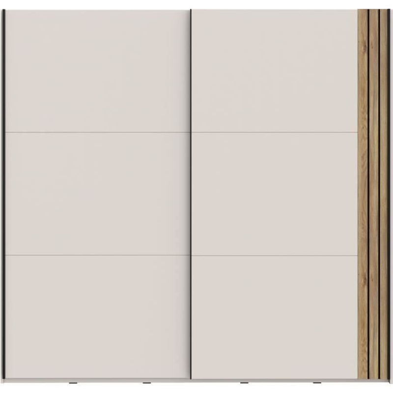 Armoire WAIKATO - Cachemire - 2 portes coulissantes - L220 x P61 x H210,5 cm
