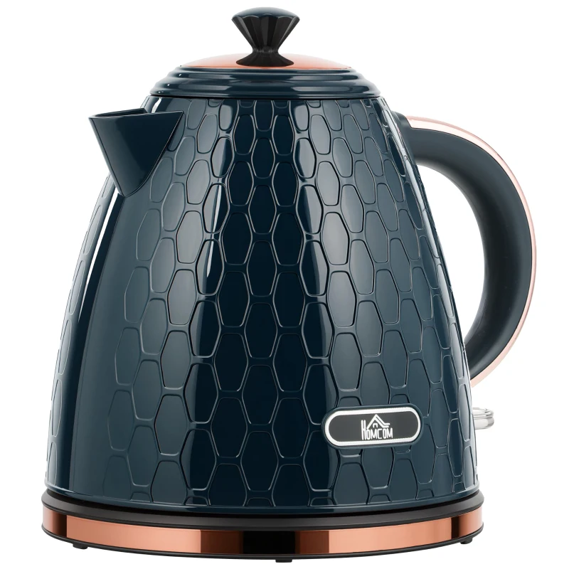 HOMCOM 3000W Rapid Boil Honeycomb Kettle - Dark Blue