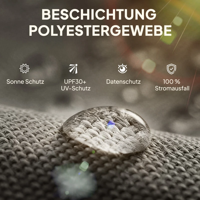 Outsunny Außenrollo 160 x 240 cm Ausziehbar Balkonrollo mit Perlenzug UPF30+ Senkrechtmarkise Dunkelgrau