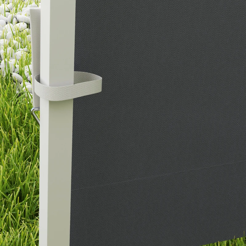 Outsunny Paredes Laterais para Tenda de 295x200 cm 2 Painéis de Tecido Oxford de 300x200 cm com Janela para Festas Cinzento Escuro