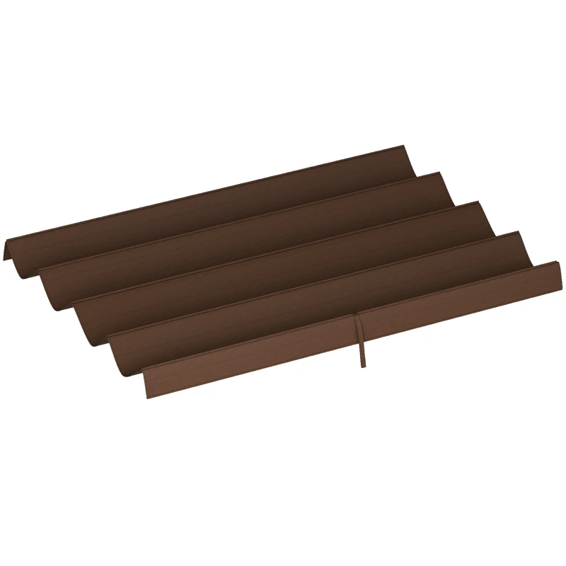 Outsunny Telhado de Reposição Retrátil 3x2,5 m para Estrutura de 3x2 m Tecido Apenas para Pérgola Jardim com 8 Orifícios Castanho