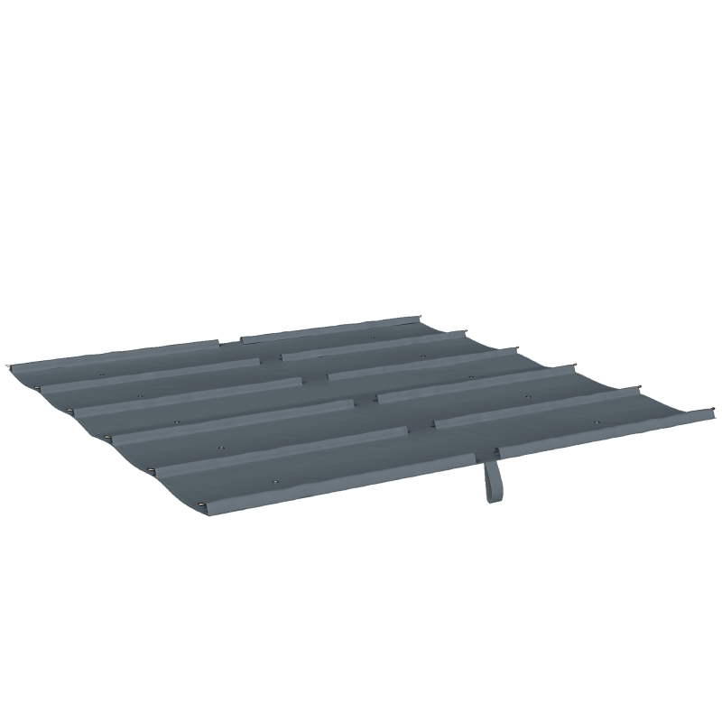 Outsunny Teto para Gazebo/Pérgola com 10 Orifícios de Drenagem Cobertura de Reposição em Poliéster Respirável Apenas Cobertura 288x298 cm UV30+ para Pérgola de Jardim 3x3 m Cinza Escuro