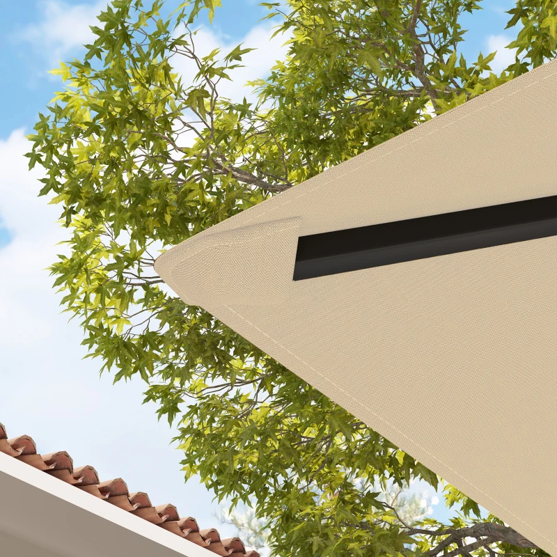 Outsunny Vervangend dak voor paviljoen 3 x 3 m waterafstotend paviljoendak UPF30+ vervangingshoes Oxford-stof, 370 g/m², Beige