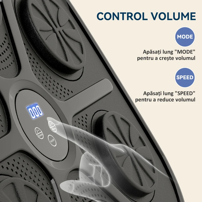 SPORTNOW Mașină Muzicală de Box de Perete cu 9 Viteze și Moduri Negru și Albastru