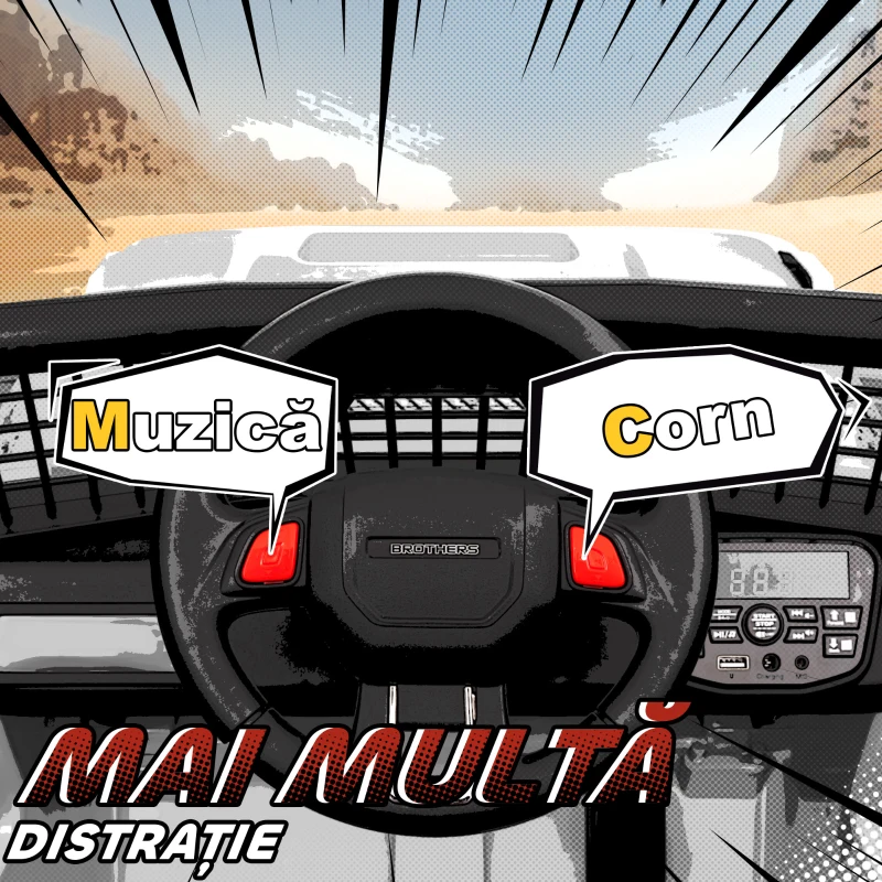 AIYAPLAY Mașină Electrică pentru Copii 3-6 Ani Off-road 12V cu Telecomandă Alb