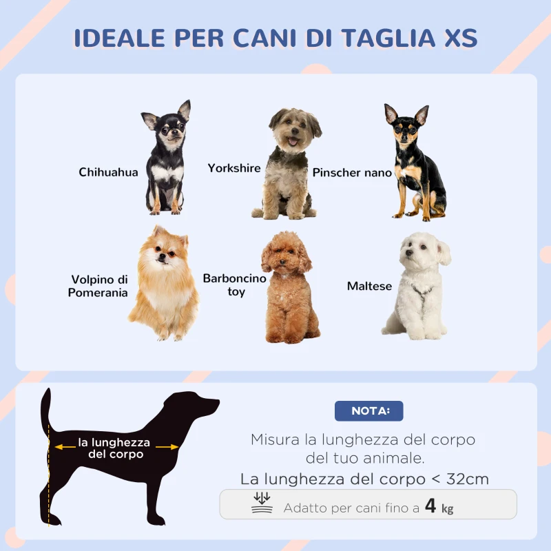 PawHut Cuccia per Cani Taglia Piccola da Esterno in PE con Ingresso e 2 Prese d'Aria Laterali, 60x42x40 cm, Blu e Bianco