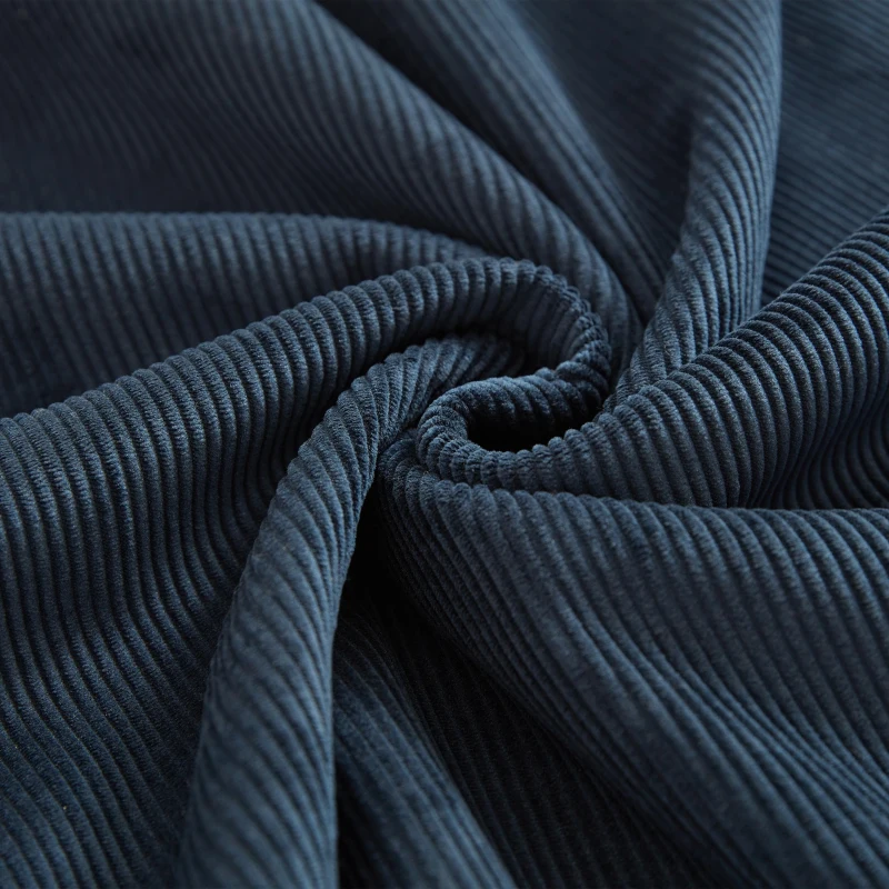 Cosy Corduroy Floor Chair with Neck and Legs Support and Deepened Seat, Sturdy Backrest with Extra-Thick, 105L x 95W x 85H cm, Blue