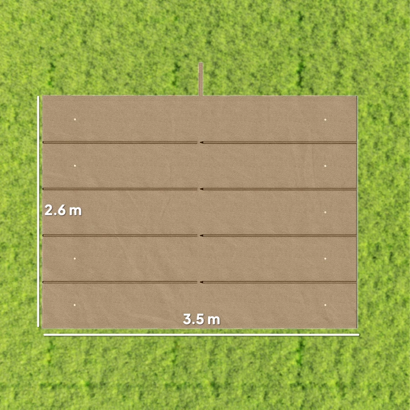 Outsunny Acoperiș de Schimb pentru Pergolă cu 10 Orificii de Drenaj,  Permeabil, 4x3 m, Bej