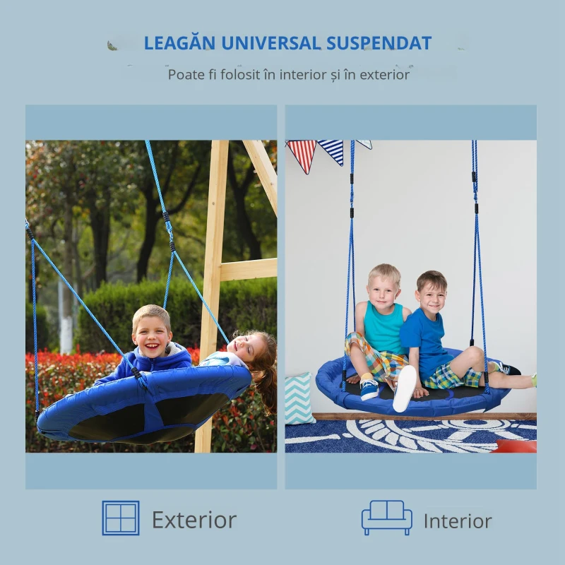 Homcom Leagan Rotund Copii 100×180 cm – Utilizare Interior & Exterior