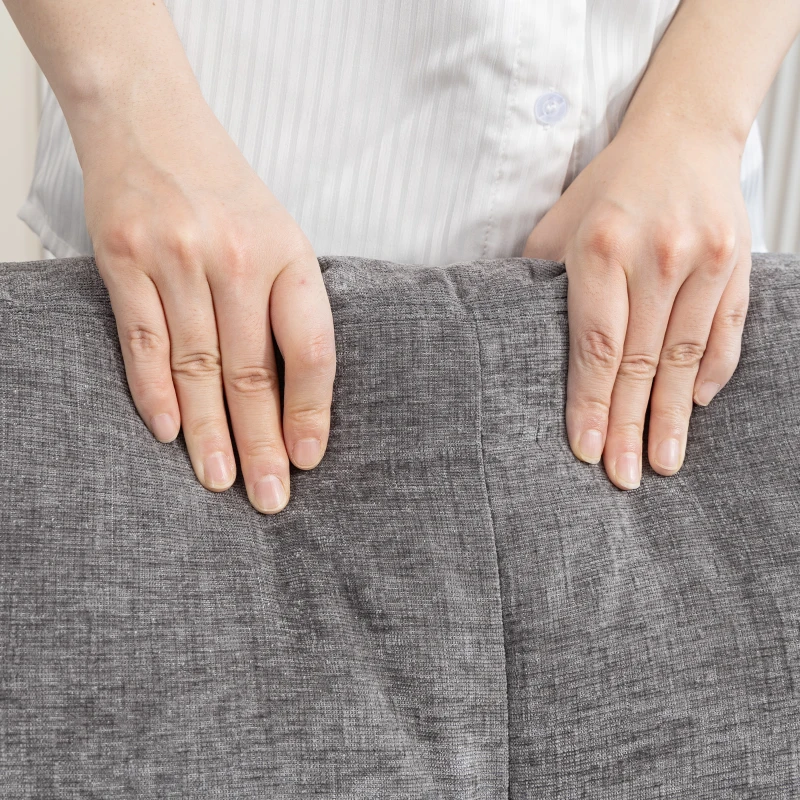 HOMCOM Sofá Chaise Longue Sofá em Forma de L Estofado em Poliéster Sofá de Canto Reversível 186x130x84 cm Cinzento Escuro