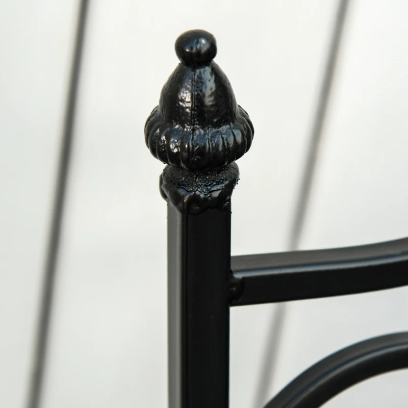 Outsunny Set grădină pentru 2 persoane Set mobilier balcon Masă mozaic+scaune pliabile Metal Placă ceramică Multicolor