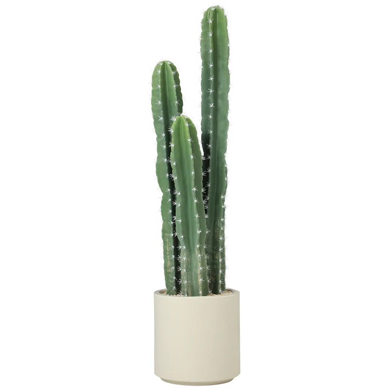HOMCOM Kunstplant cactus groot 95 cm met pot, realistisch voor thuis, kantoor, groen