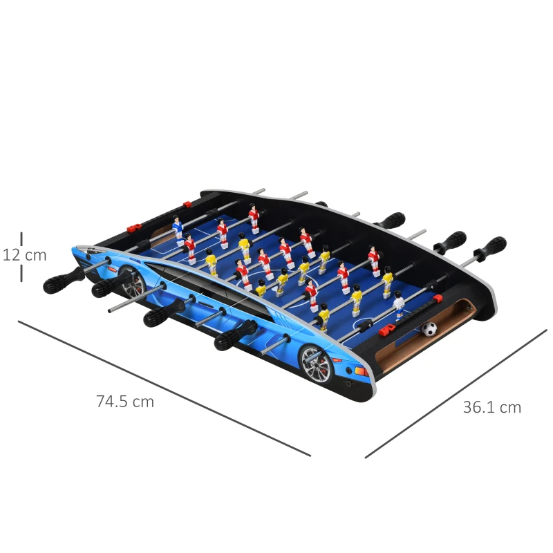 HOMCOM 29 Inch Mini Tabletop Football Foosball Gaming Table  Play Fun Game 74.5L x 36.1W x 12H CM