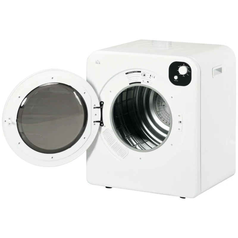 Vented Tumble Dryer, Portable Dryer with 7 Programmers, White