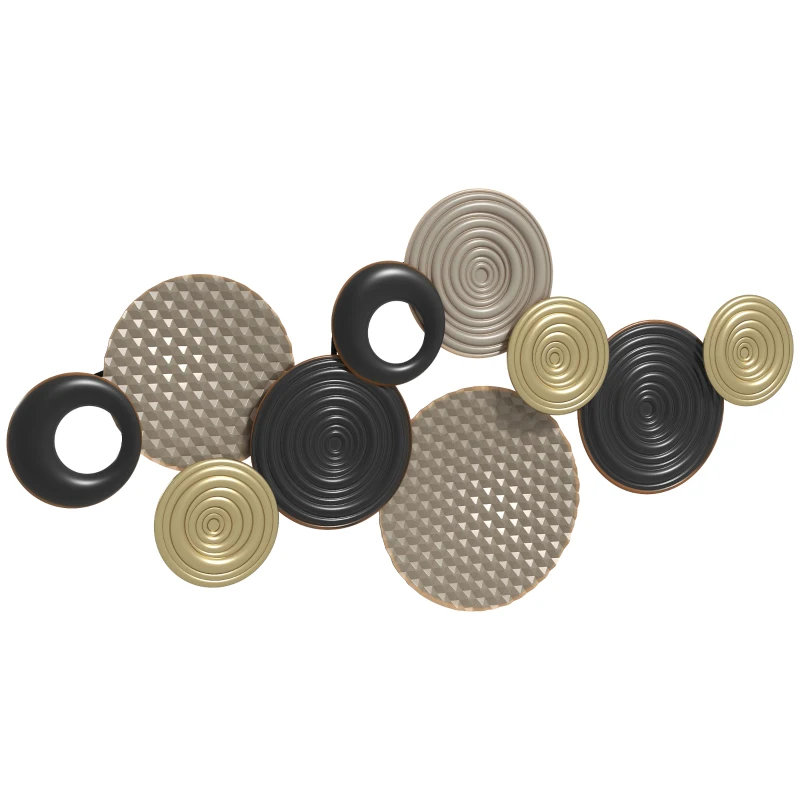 HOMCOM Decorațiune de perete, design 3D, ramă metalică, utilizare versatilă, multicolor