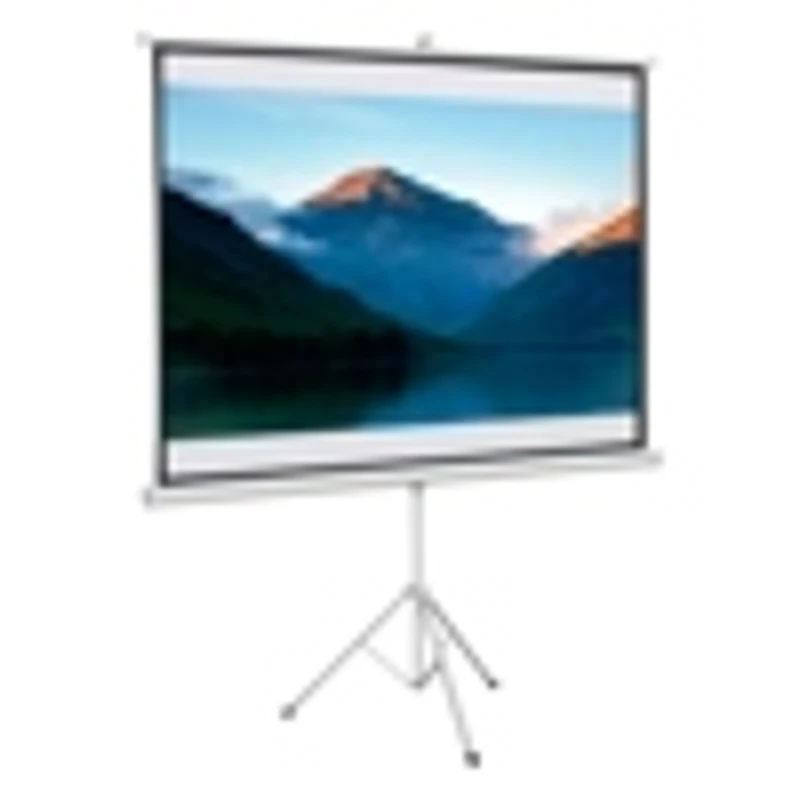 HOMCOM Ecran de Proiecție 84 inch cu Stativ, Suprafață de Proiecție 4:3, Pliabil și Reglabil pe Înălțime, 171x128 cm, Alb