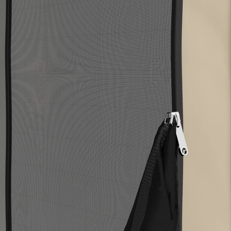 Outsunny cort pop-up pentru camping, portabil, protecție UPF50+, laterale cu plasă, sârmă de oțel, Khaki