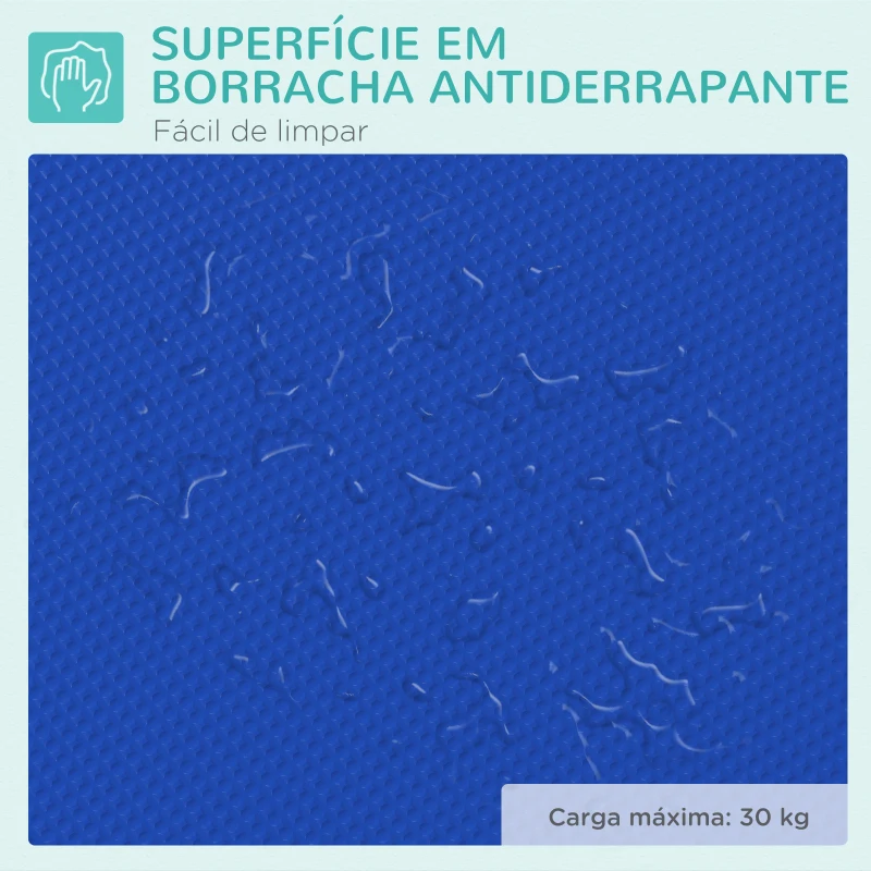 PawHut Mesa de Tosquia para Cães Dobrável com Braço Ajustável entre  60-104 cm e Bancada de Borracha Antiderrapante 81x48,5x80 cm Azul