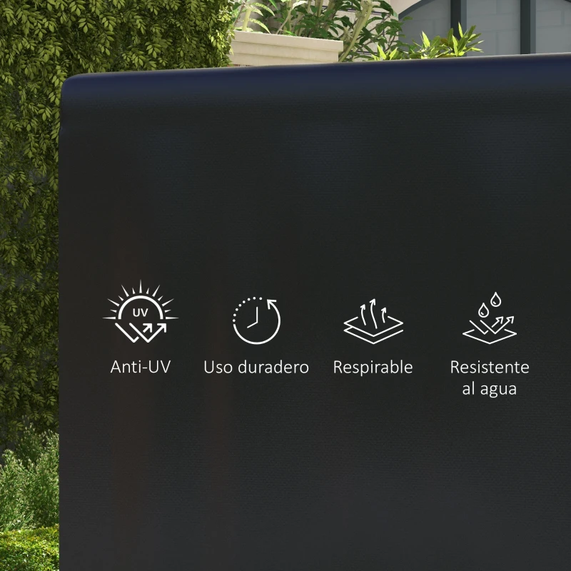 Outsunny Funda Protectora Impermeable para Balancín de Jardín 3 Plazas con Cremallera Antipolvo y Antiviento 215x155x150 cm