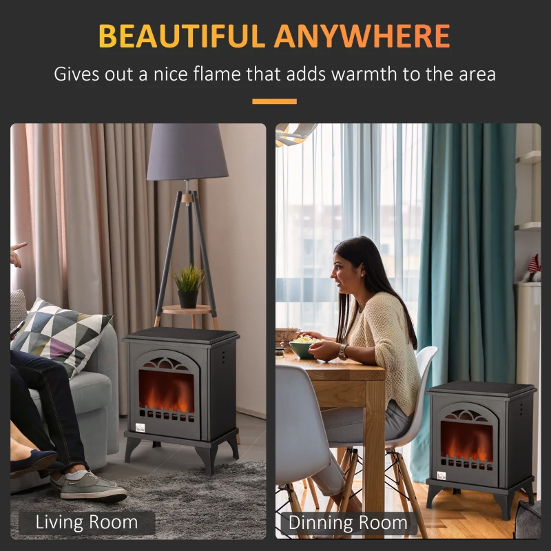 HOMCOM Staande bio-ethanolhaard met 1,2 l tank, ca. 3 uur brandduur, dekking 25 m² 41 x 25 x 54 cm