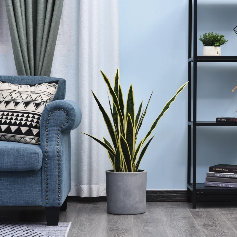 Outsunny Kunstmatige vrouwentong groot 77 cm kunstplant in pot voor woonkamer cadeau