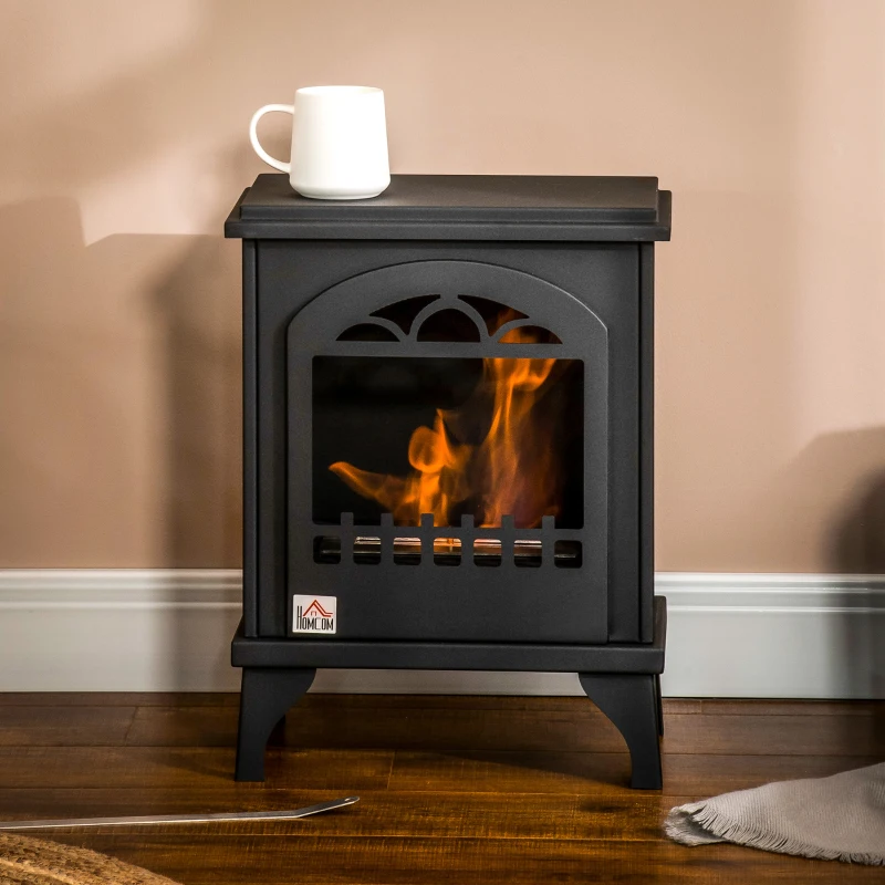 HOMCOM Staande bio-ethanolhaard met 1,2 l tank, ca. 3 uur brandduur, dekking 25 m² 41 x 25 x 54 cm