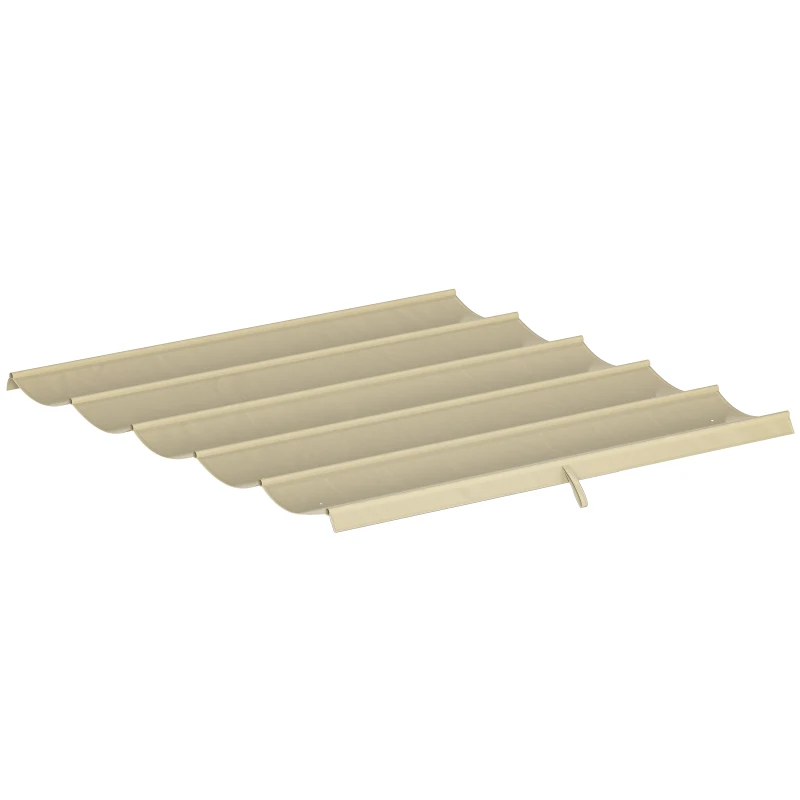 Outsunny Ersatzdach für 3 x 3 m Pergola, einziehbar, mit Regenabflusslöchern, wetterfest, Polyester, Beige